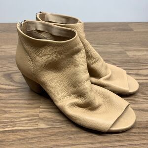 Officine Creative Women's Leather Block Sandals Heels Neutral Color 8